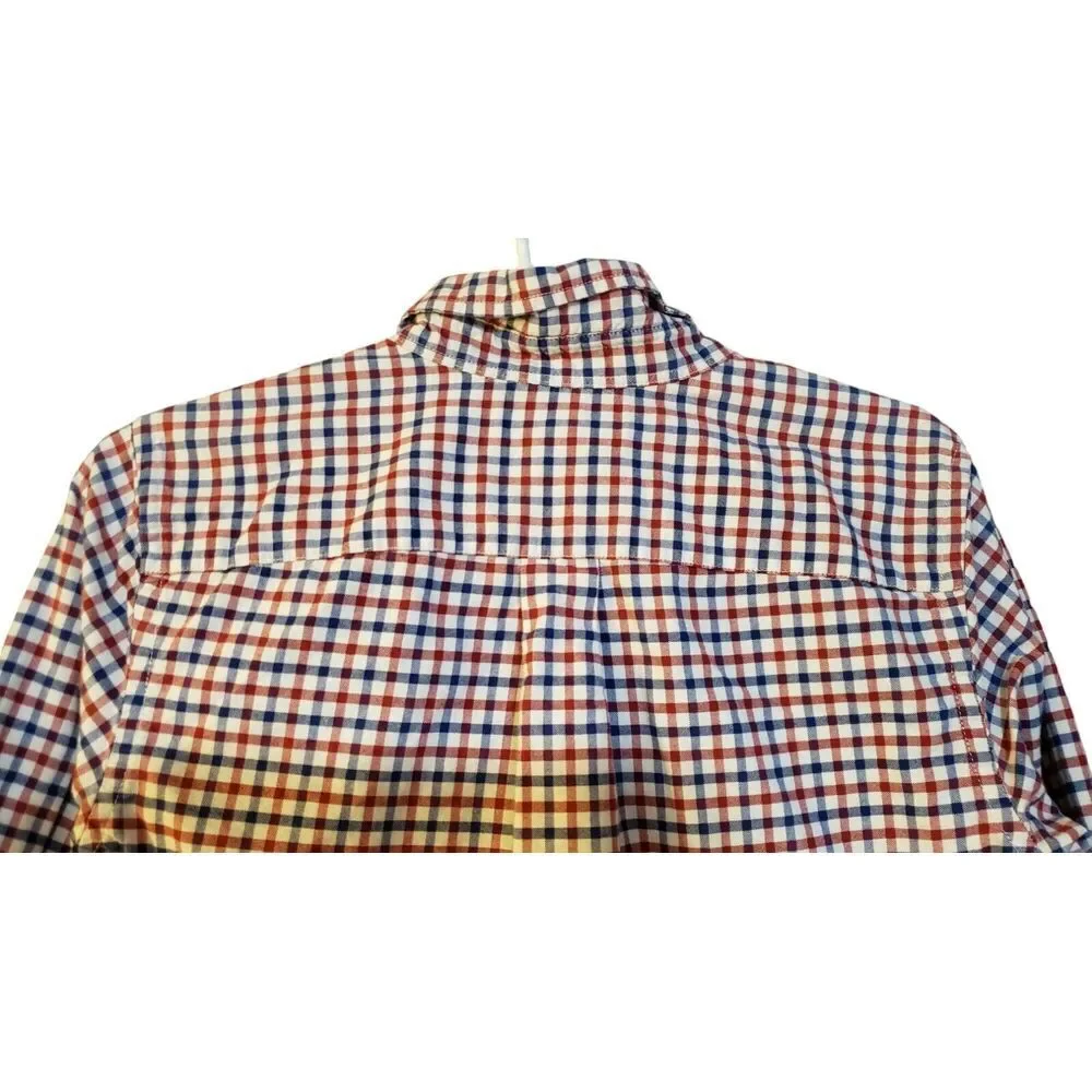 Ralph Lauren Button‎ Up Shirt Boys L (14-16) Red Blue White Checker Pony Preppy